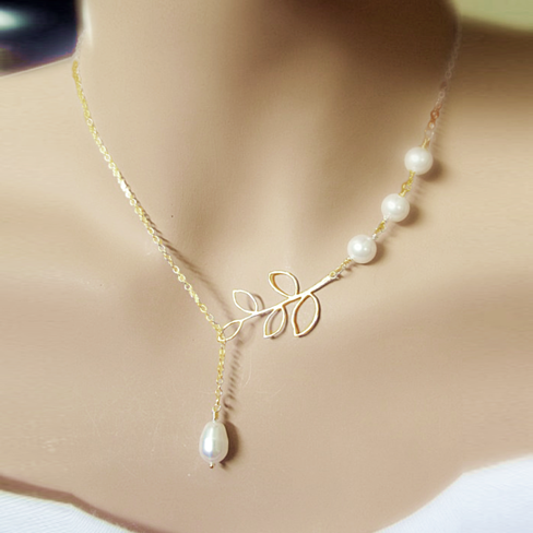 Necklace In White Gold And Yellow Gold Plating