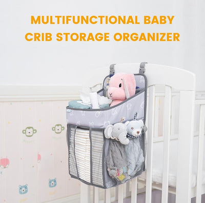 Baby Crib Hanging Storage Bag Portable Diaper